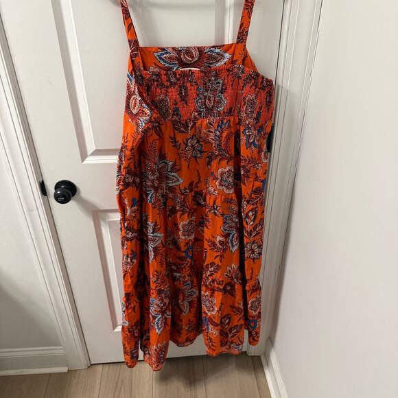 Rhode x Target 2X leafy floral print tiered midi dress - Picture 6 of 8
